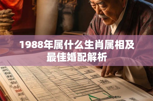 1988年属什么生肖属相及最佳婚配解析 1988年属什么生肖属相及最佳婚配解析
