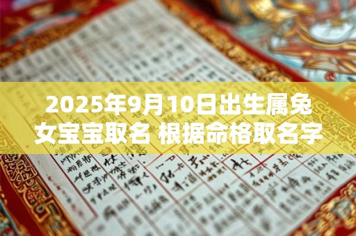 2025年9月10日出生属兔女宝宝取名 根据命格取名字