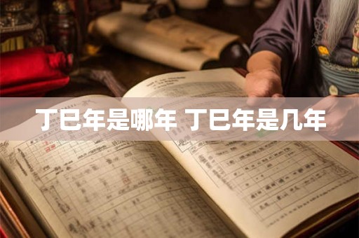 丁巳年是哪年 丁巳年是几年
