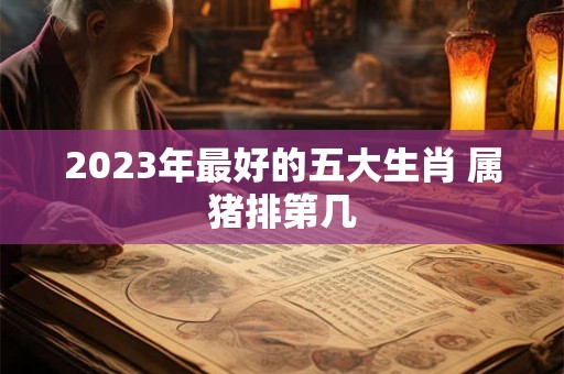2023年最好的五大生肖 属猪排第几