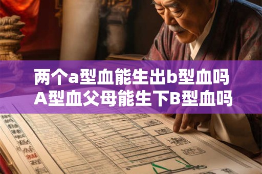 两个a型血能生出b型血吗 A型血父母能生下B型血吗