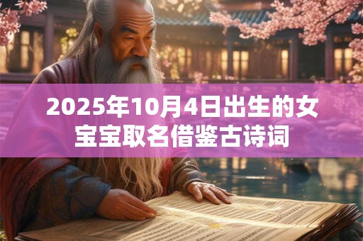 2026年10月4日出生的女宝宝取名借鉴古诗词