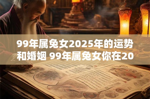 99年属兔女2025年的运势和婚姻 99年属兔女你在2025年的运势如何婚姻前景如何