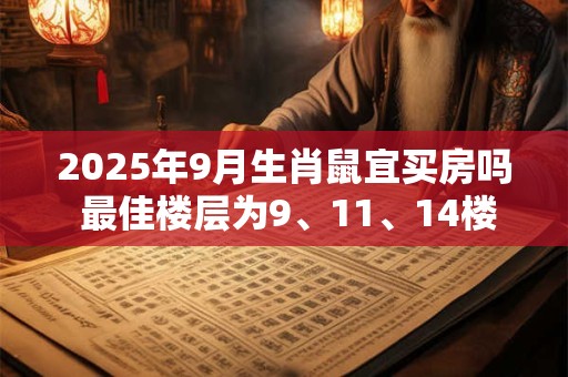2025年9月生肖鼠宜买房吗 最佳楼层为9、11、14楼