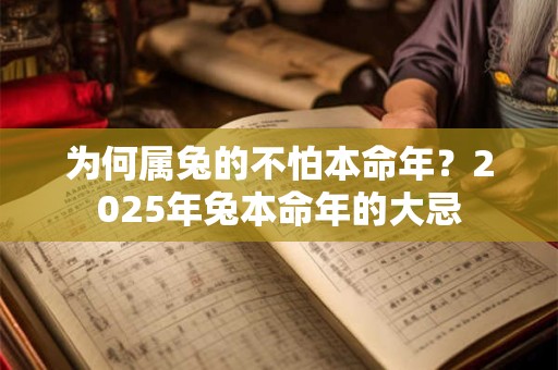 为何属兔的不怕本命年？2025年兔本命年的大忌