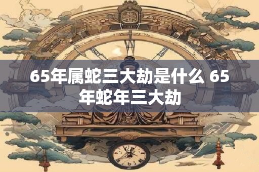 65年属蛇三大劫是什么 65年蛇年三大劫