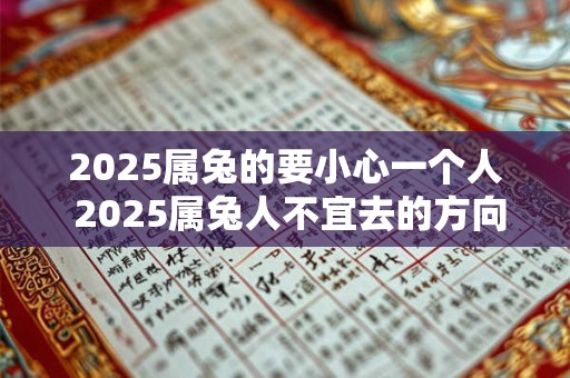 2025属兔的要小心一个人 2025属兔人不宜去的方向