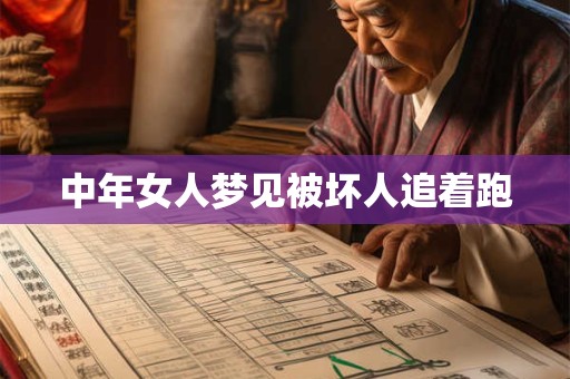 中年女人梦见被坏人追着跑