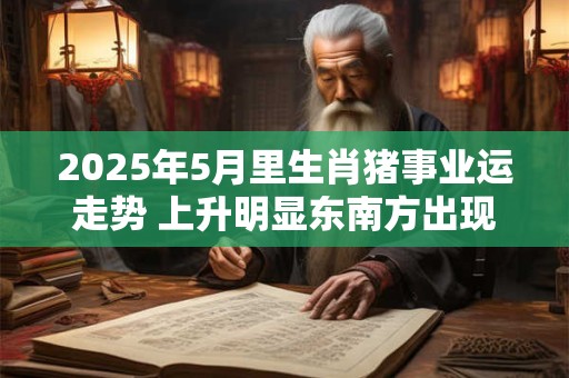 2026年5月里生肖猪事业运走势 上升明显东南方出现机遇