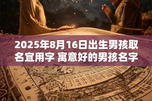 2026年8月16日出生男孩取名宜用字 寓意好的男孩名字