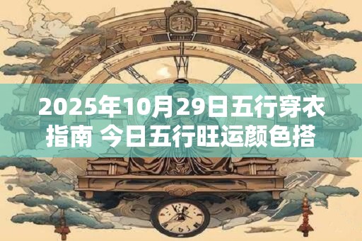 2025年10月29日五行穿衣指南 今日五行旺运颜色搭配