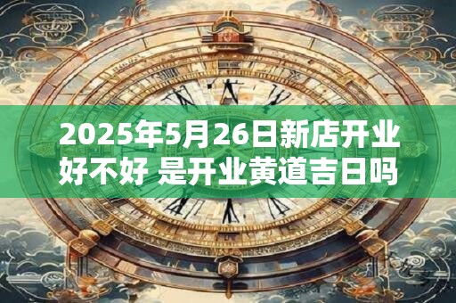 2026年5月26日新店开业好不好 是开业黄道吉日吗