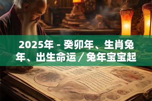 2025年 - 癸卯年、生肖兔年、出生命运／兔年宝宝起名
