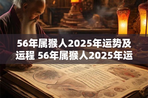 56年属猴人2025年运势及运程 56年属猴人2025年运势和运程如何