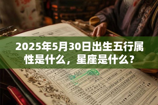 2025年5月30日出生五行属性是什么，星座是什么？