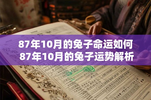 87年10月的兔子命运如何 87年10月的兔子运势解析