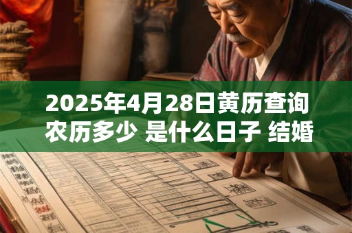 2025年4月28日黄历查询 农历多少 是什么日子 结婚吉时