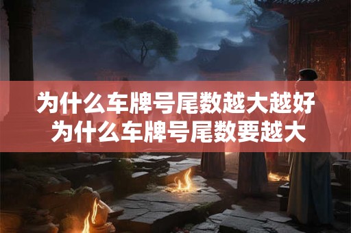 为什么车牌号尾数越大越好 为什么车牌号尾数要越大 为什么车牌号尾数越大越好 为什么车牌号尾数要越大