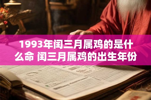 1993年闰三月属鸡的是什么命 闰三月属鸡的出生年份是什么命 1993年闰三月属鸡的是什么命 闰三月属鸡的出生年份是什么命