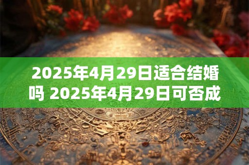 2025年4月29日适合结婚吗 2025年4月29日可否成婚 2025年4月29日适合结婚吗 2025年4月29日可否成婚