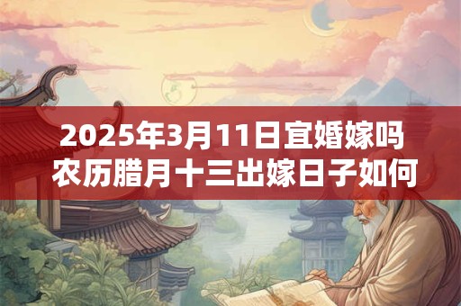 2025年3月11日宜婚嫁吗 农历腊月十三出嫁日子如何