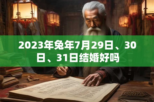 2023年兔年7月29日、30日、31日结婚好吗 2023年兔年7月29日、30日、31日结婚好吗