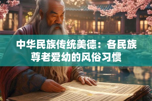 中华民族传统美德：各民族尊老爱幼的风俗习惯