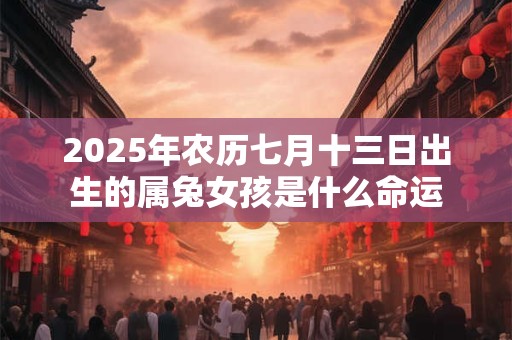 2025年农历七月十三日出生的属兔女孩是什么命运