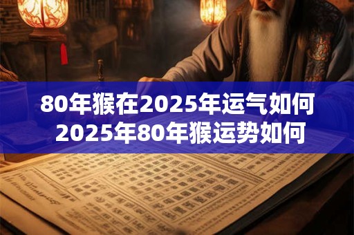 80年猴在2025年运气如何 2025年80年猴运势如何 80年猴在2025年运气如何 2025年80年猴运势如何