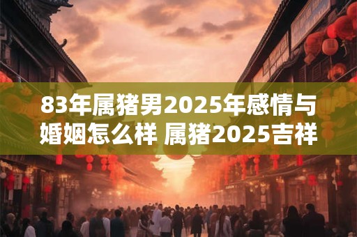 83年属猪男2026年感情与婚姻怎么样 属猪2026吉祥物
