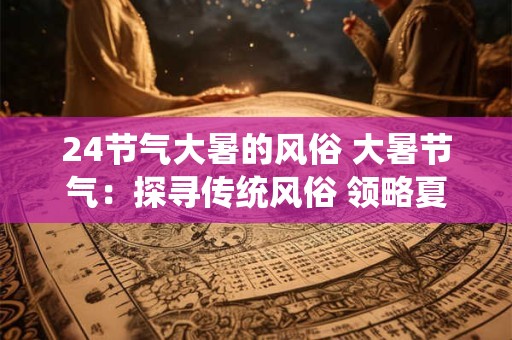 24节气大暑的风俗 大暑节气：探寻传统风俗 领略夏日风情