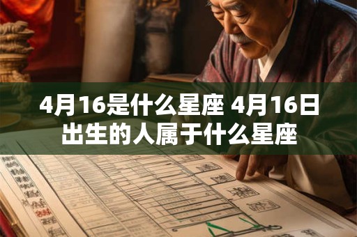 4月16是什么星座 4月16日出生的人属于什么星座