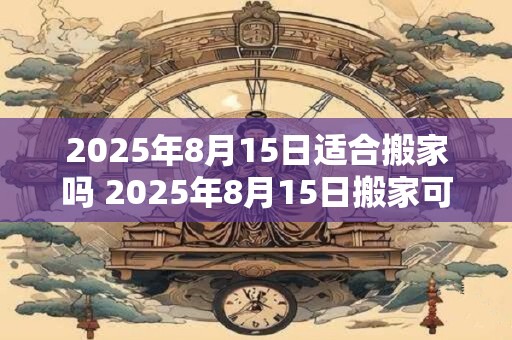 2026年8月15日适合搬家吗 2026年8月15日搬家可行吗
