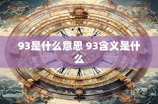 93是什么意思 93含义是什么