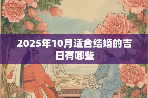 2025年10月适合结婚的吉日有哪些