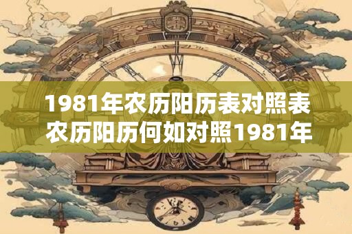 1981年农历阳历表对照表 农历阳历何如对照1981年表可指导