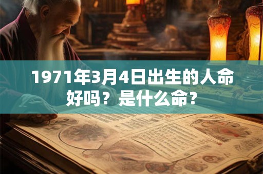 1971年3月4日出生的人命好吗？是什么命？