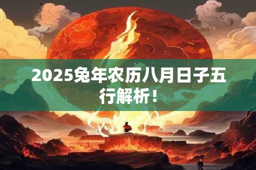 2026兔年农历八月日子五行解析！