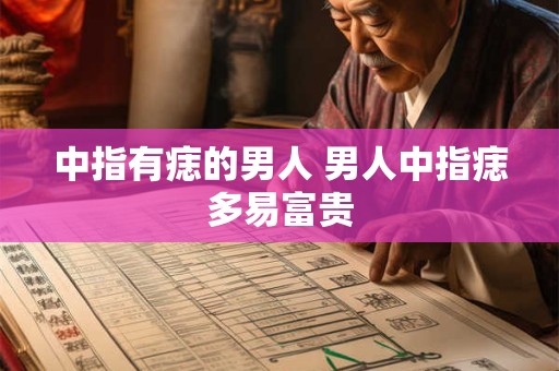 中指有痣的男人 男人中指痣多易富贵