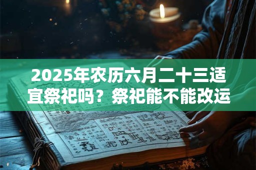 2025年农历六月二十三适宜祭祀吗？祭祀能不能改运？
