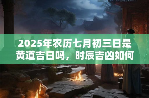 2025年农历七月初三日是黄道吉日吗，时辰吉凶如何？