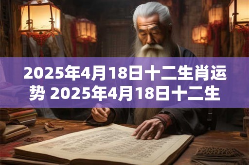 2025年4月18日十二生肖运势 2025年4月18日十二生肖运势如何