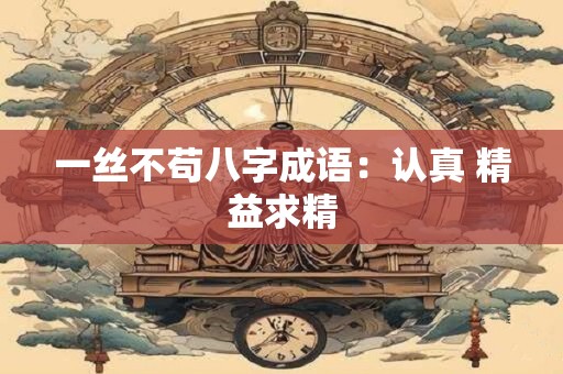 一丝不苟八字成语：认真 精益求精