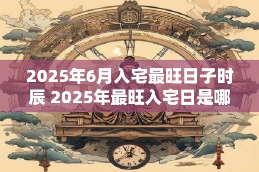 2025年6月入宅最旺日子时辰 2025年最旺入宅日是哪天