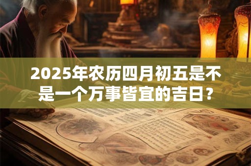 2026年农历四月初五是不是一个万事皆宜的吉日? 2026年农历四月初五是不是一个万事皆宜的吉日?