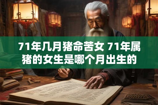 71年几月猪命苦女 71年属猪的女生是哪个月出生的