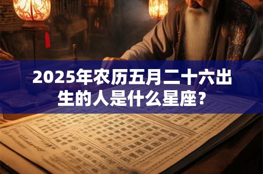 2025年农历五月二十六出生的人是什么星座？