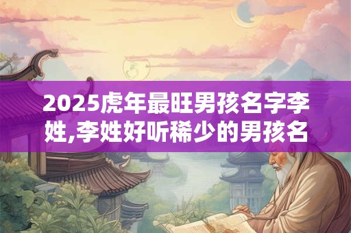 2025虎年最旺男孩名字李姓,李姓好听稀少的男孩名字 2025
