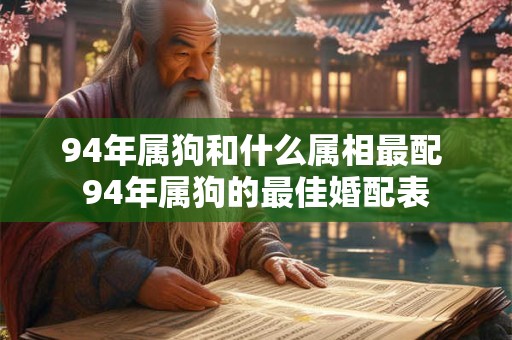 94年属狗和什么属相最配 94年属狗的最佳婚配表