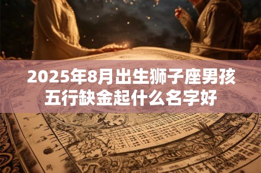 2025年8月出生狮子座男孩五行缺金起什么名字好